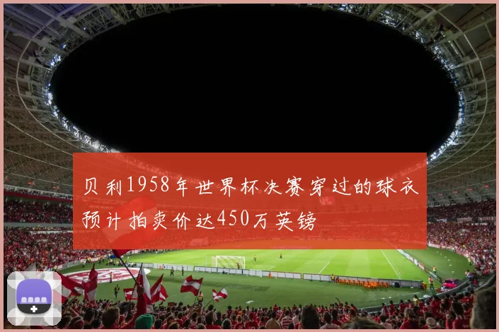 贝利1958年世界杯决赛穿过的球衣预计拍卖价达450万英镑